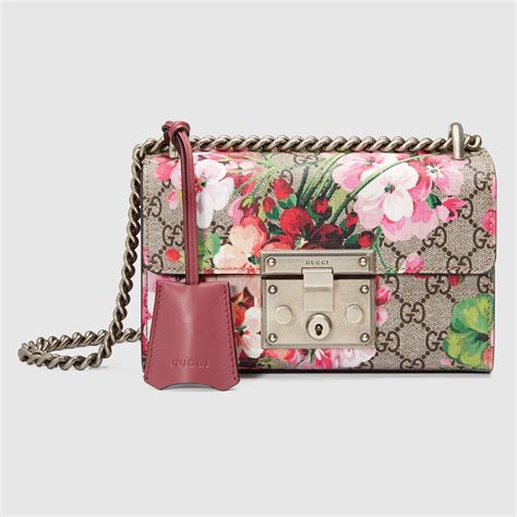 gucci padlock floral bag|genuine gucci padlock bag.